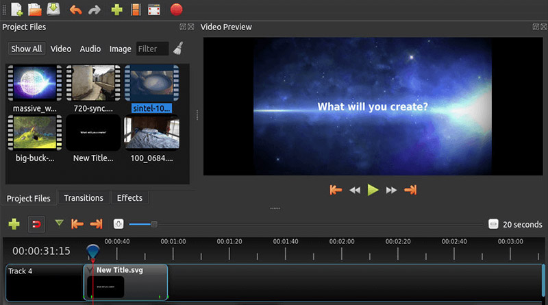 OpenShot free Video Editor