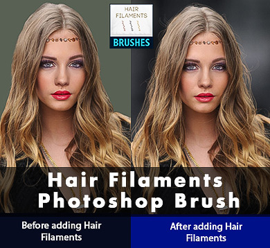 Hair filaments Brush for Photoshop