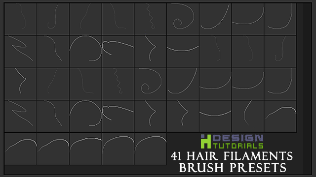 Hair Filaments Brush For Photoshop